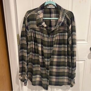 Lee Riders Plaid Shirt in Olive and Purple
